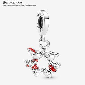 Pandora Disney Mickey Mouse & Minnie Mouse Kissing Dangle Charm|Pendant